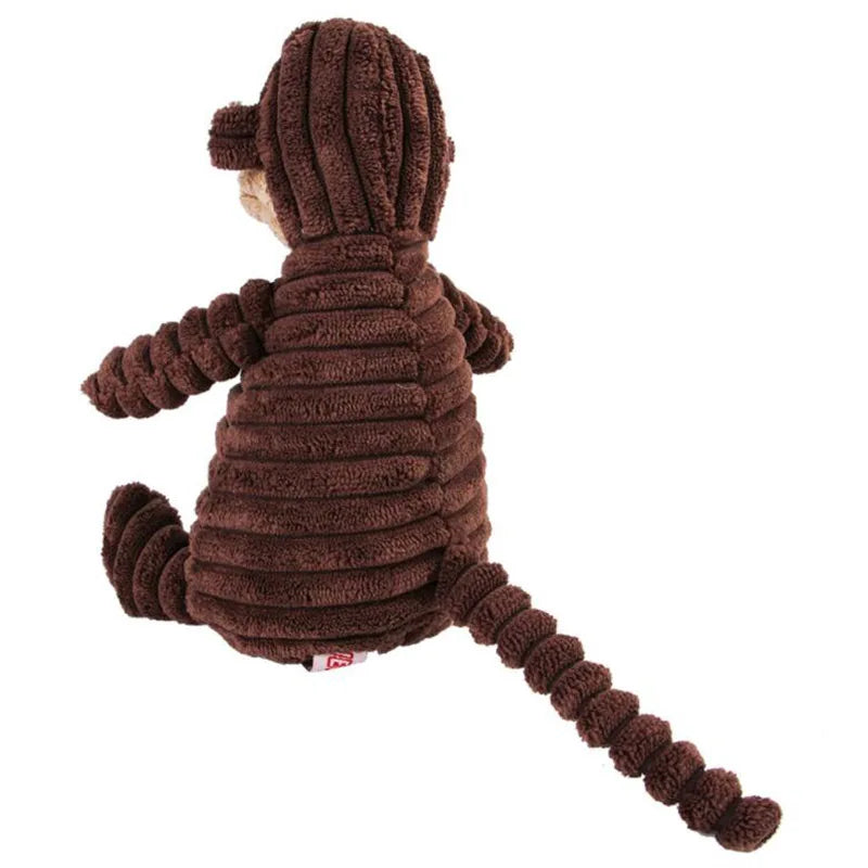 Zoomie Pawz Corduroy Squeaky Zoo Animal Dog Toys