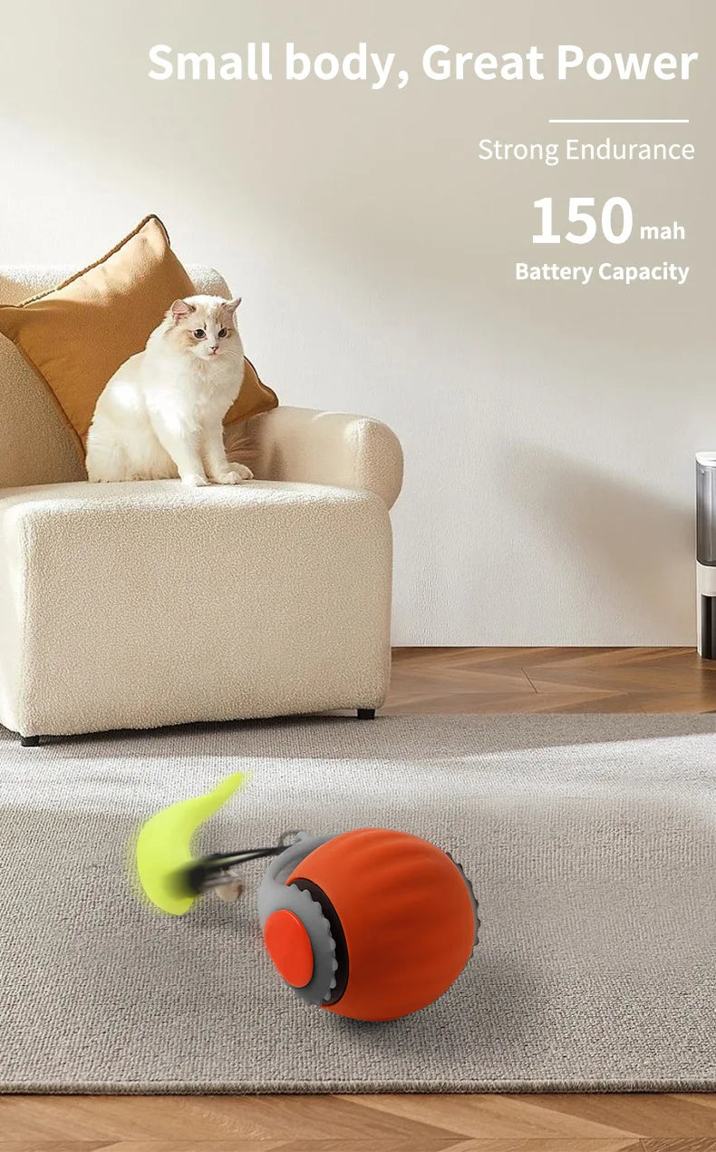 Pet teasing cat ball smart cat toy rolling ball electric cat toy self-hi boredom chug ball