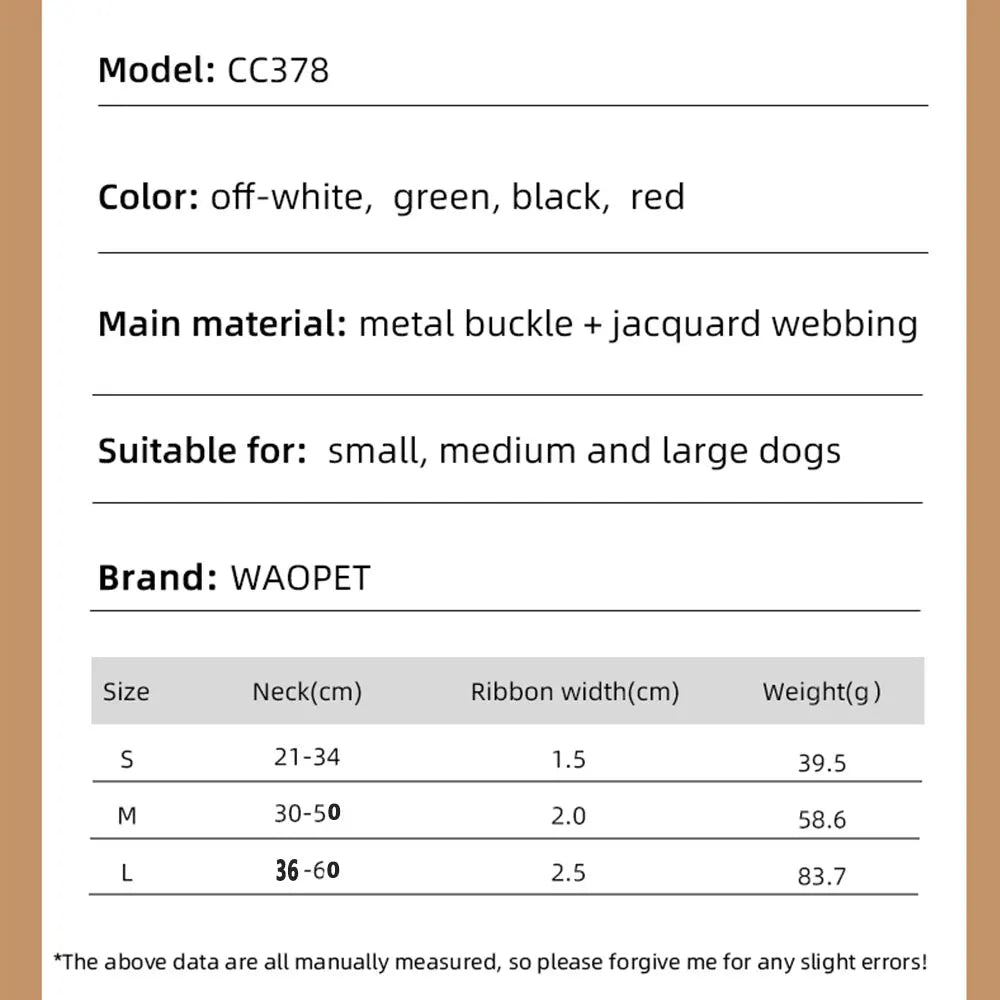 Zoomie Pawz Hand-Woven Diamond Pattern Dog Collar