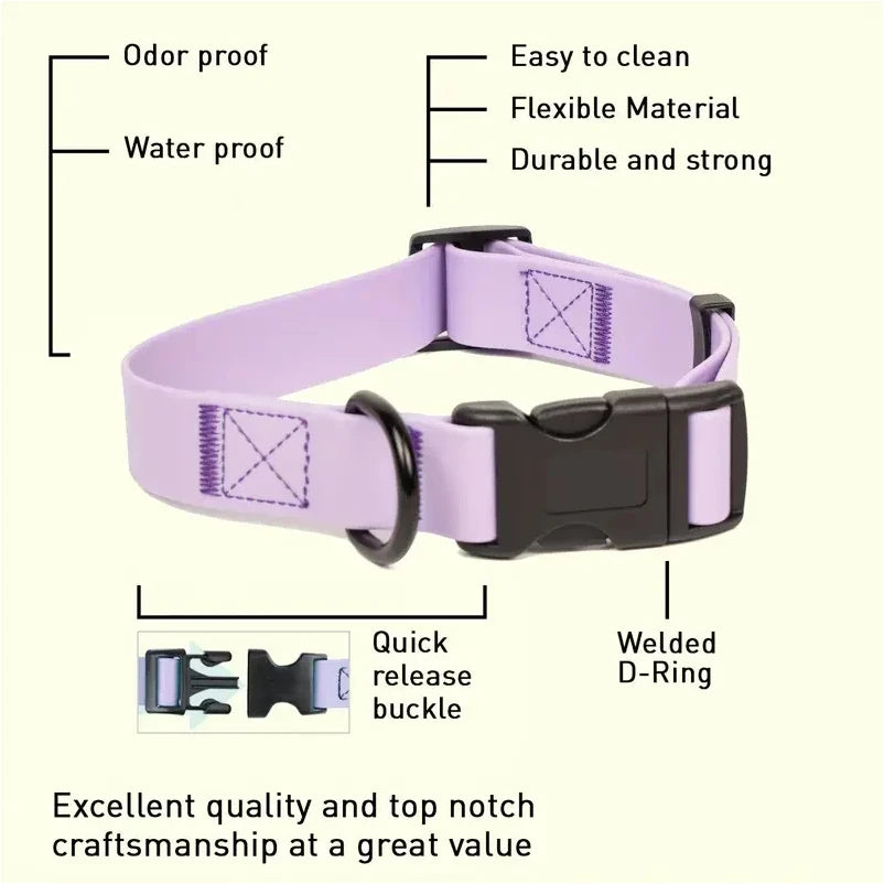Zoomie Pawz Waterproof Plastic PVC Rubber Dog Collars