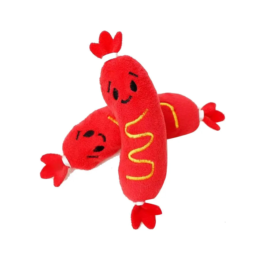  Cat Dog Toys Chew Squeak Toy Cats Dogs Interactive Plush Fruit Snacks And Vegetable Doll Pet Products