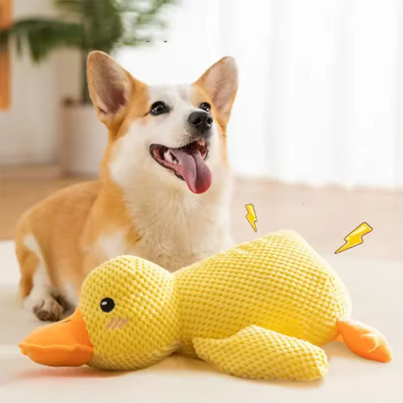 Zoomie Pawz Duck-Shaped Plush Dog Toy
