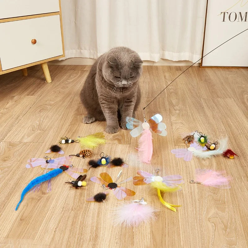 Interactive Cat Toy Hanging Simulation Cat Game Funny Self-hey Toys for Kitten Playing Teaser Wand Games Cat Supplies