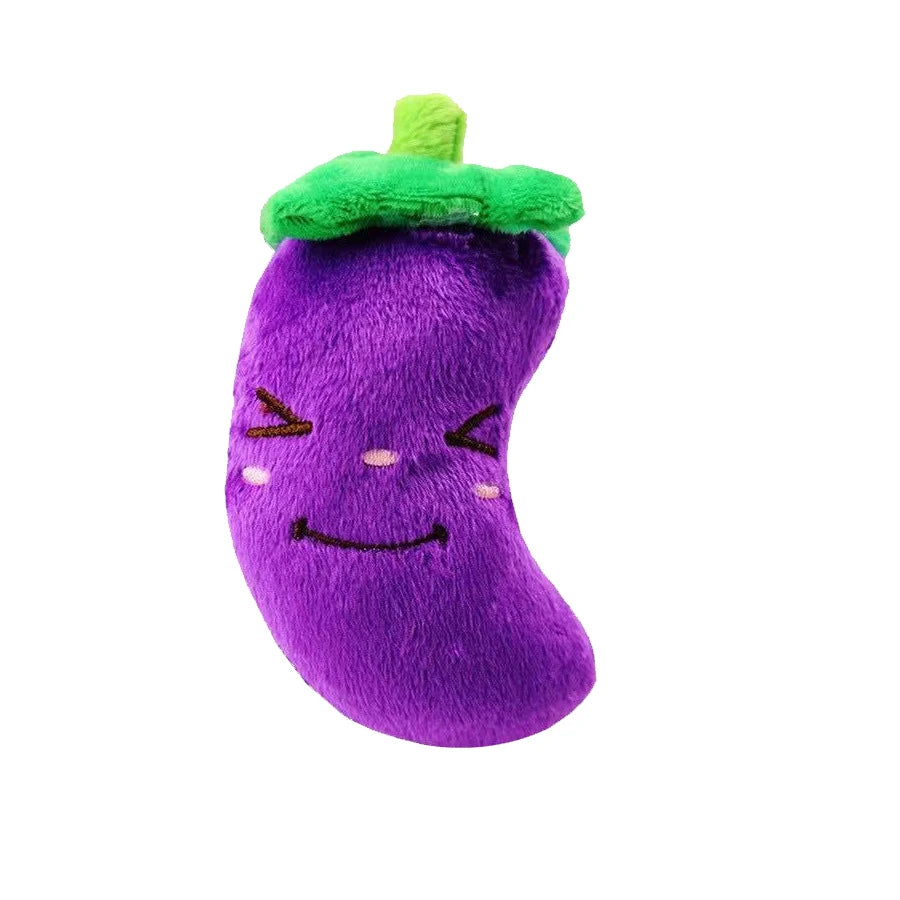  Cat Dog Toys Chew Squeak Toy Cats Dogs Interactive Plush Fruit Snacks And Vegetable Doll Pet Products