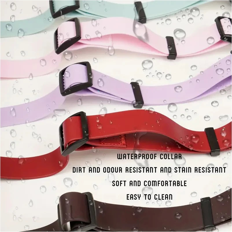 Zoomie Pawz Waterproof Plastic PVC Rubber Dog Collars