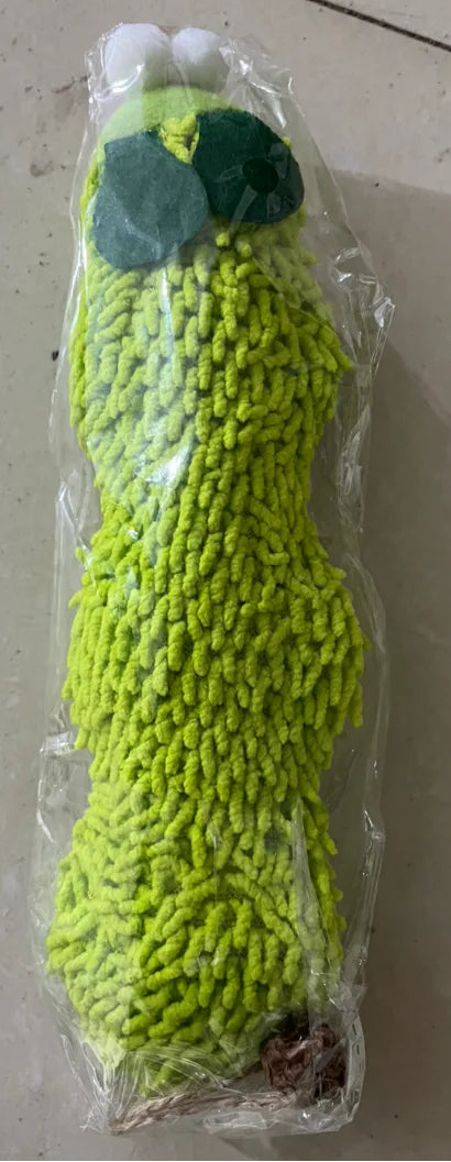 Cat plush toy pet amusing cat to relieve boredom interactive scratch-resistant and bite-resistant green animal toy