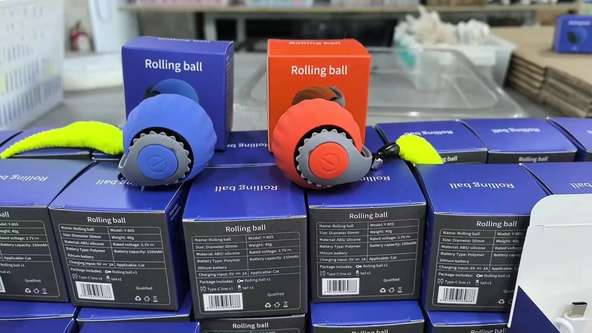 Pet teasing cat ball smart cat toy rolling ball electric cat toy self-hi boredom chug ball