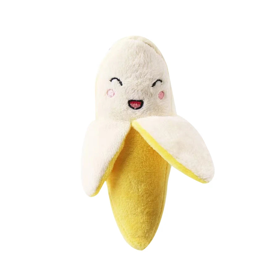  Cat Dog Toys Chew Squeak Toy Cats Dogs Interactive Plush Fruit Snacks And Vegetable Doll Pet Products