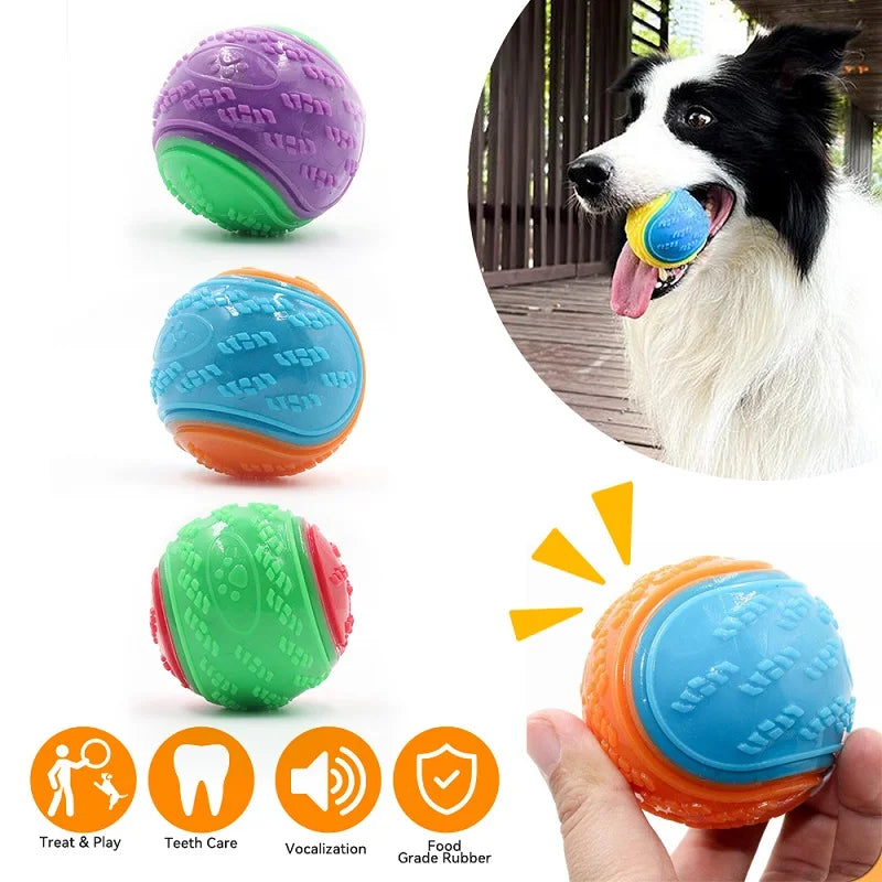 Zoomie Pawz Interactive Soft Squeaky Dog Ball