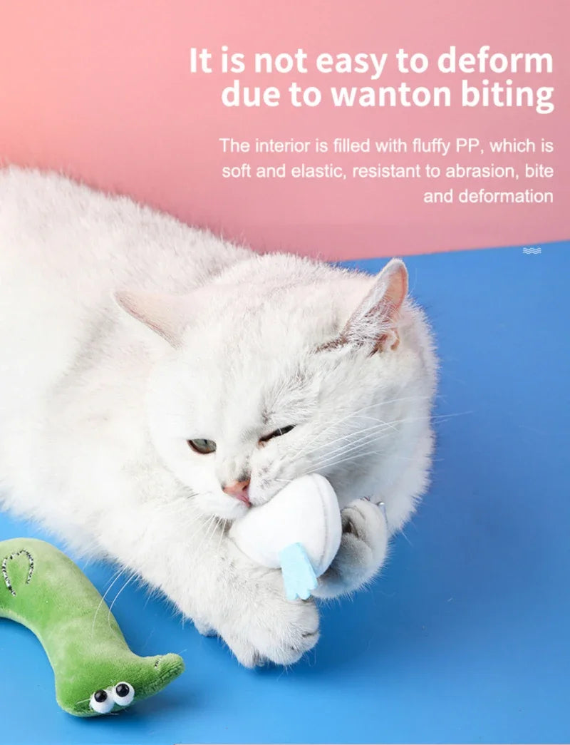 Catnip Pets Toy Cats Supplies for Cute Cat Toys Puppy Kitten Teeth Grinding Cat Plush Thumb Pillow Protect Mouth Pet Accessories