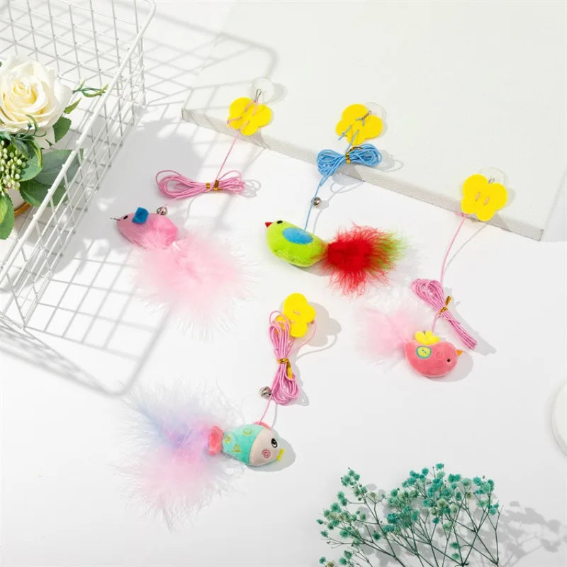 Interactive Cat Toy Hanging Simulation Cat Game Funny Self-hey Toys for Kitten Playing Teaser Wand Games Cat Supplies