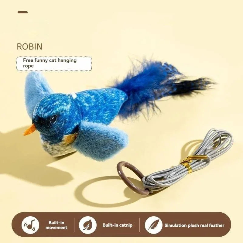 Cat Toys For Indoor Cats Interactive Cat Toy Realistic Bird Sound Cat Toy Plush Cat Toy Catnip Cat Toy for Cats Kitten Toy