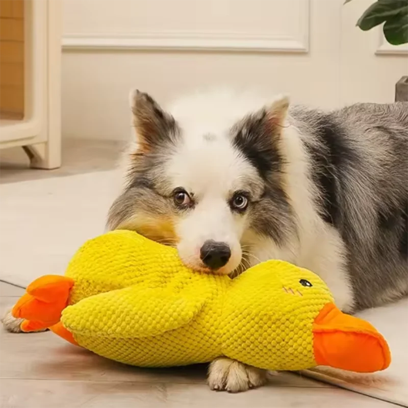 Zoomie Pawz Duck-Shaped Plush Dog Toy