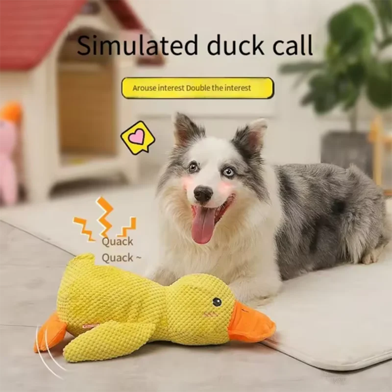 Zoomie Pawz Duck-Shaped Plush Dog Toy