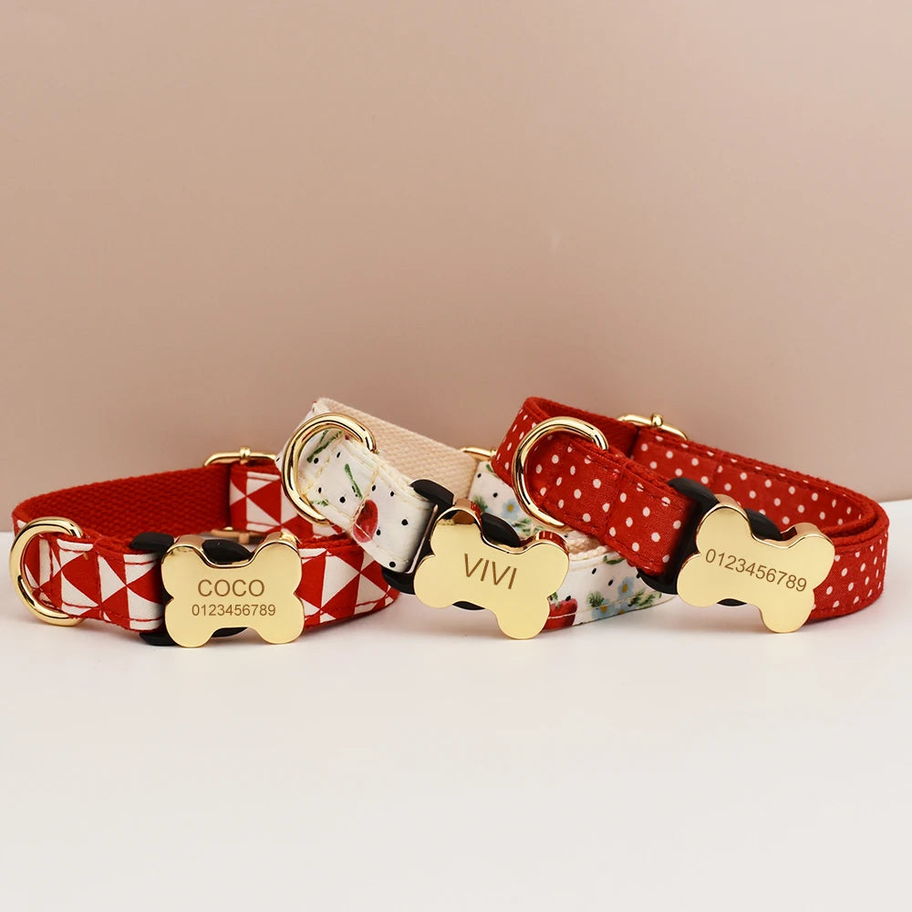 Premium Custom Engraved Dog Collar for Small Medium Large Dogs Pet Supplies with Nameplate - Durable Comfortable Fit