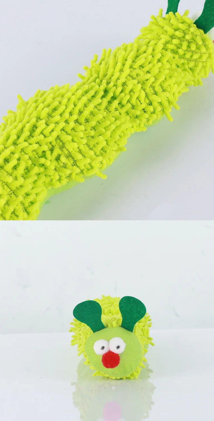 Cat plush toy pet amusing cat to relieve boredom interactive scratch-resistant and bite-resistant green animal toy