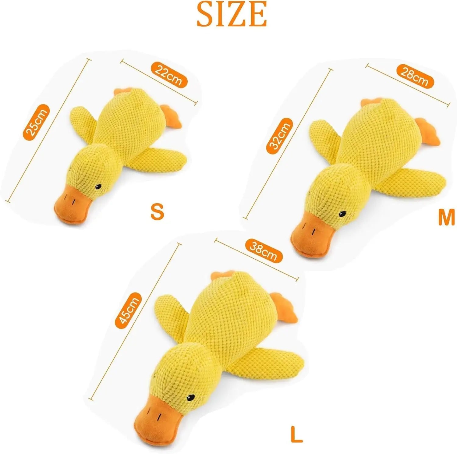 Zoomie Pawz Duck-Shaped Plush Dog Toy