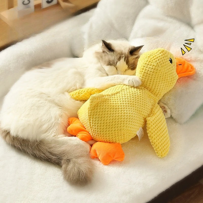 Zoomie Pawz Duck-Shaped Plush Dog Toy
