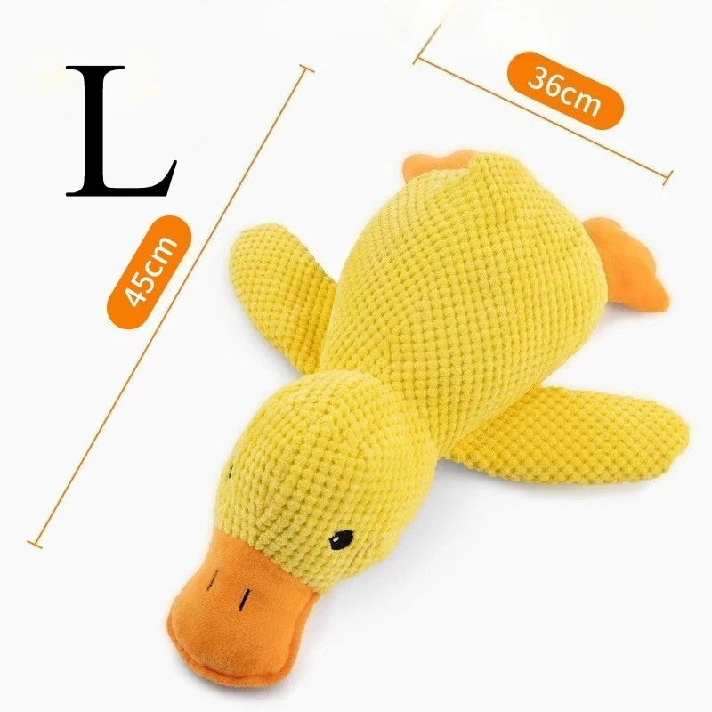 Zoomie Pawz Duck-Shaped Plush Dog Toy