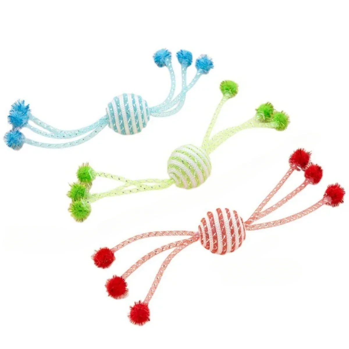 Cat Toy for Cats Network Tube Wrapping Rope Ball Kitten Self Hi Toy Playing Six Claw Ball Cat Toys Interactive